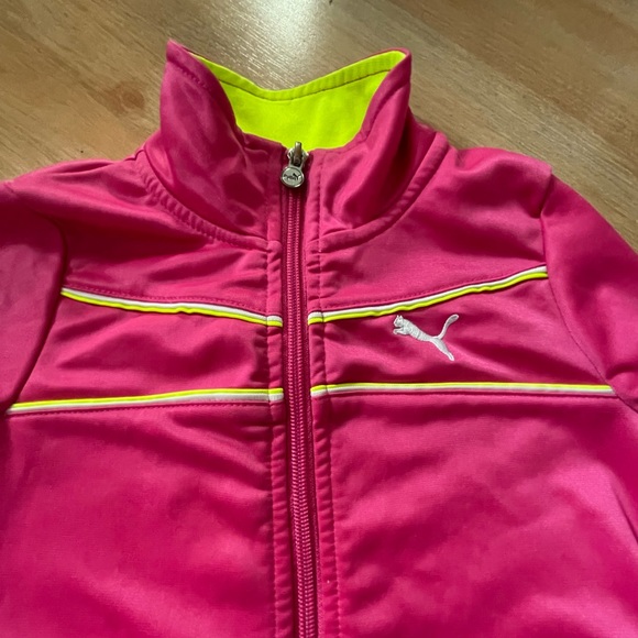 Pink puma zip up sweater size 6 - Picture 6 of 7